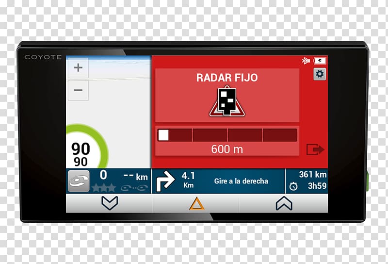 Car Radar Detectors Coyote Smartphone, gps navigation transparent background PNG clipart