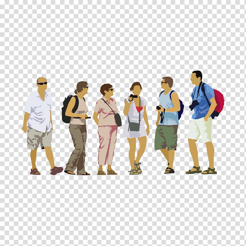Collective noun Plural Grammatical person Spanish nouns, A group of people who travel transparent background PNG clipart