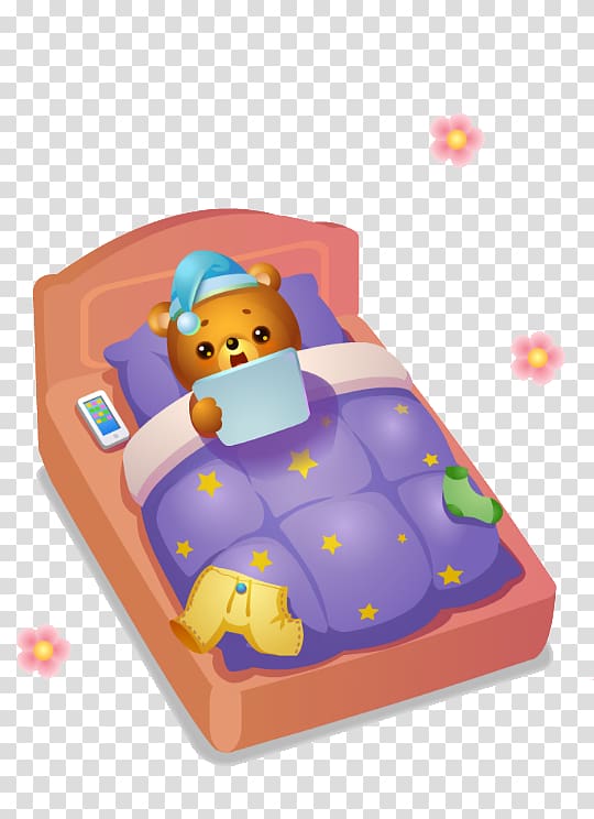 Anipop Sleep Bed, Sleeping Bear transparent background PNG clipart