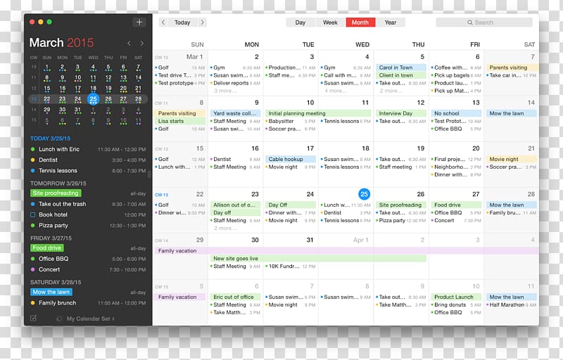 macOS Calendar Apple, schedule transparent background PNG clipart