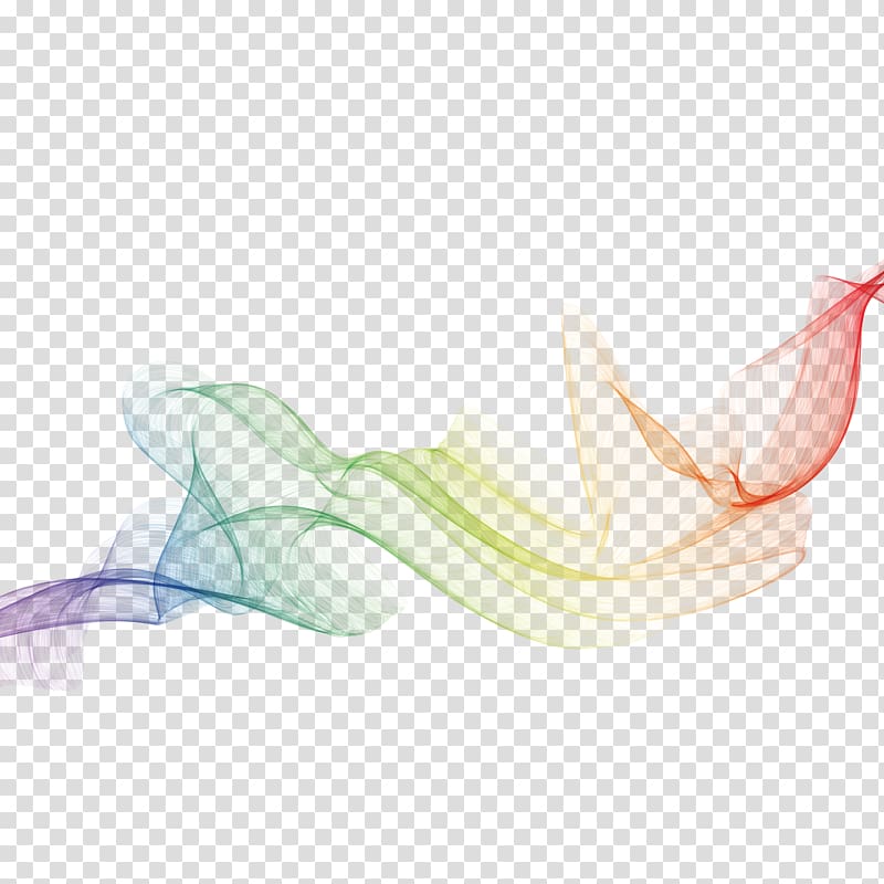 assorted-color smoke illustration, Line Euclidean Curve, colored wavy line pattern transparent background PNG clipart