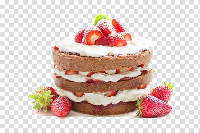 Birthday cake Strawberry cream cake Sponge cake, Free pull strawberry yogurt cake transparent background PNG clipart