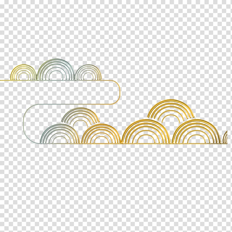 yellow cloud painting, Xiangyun County Chinoiserie Pattern, Chinese style round circle clouds transparent background PNG clipart