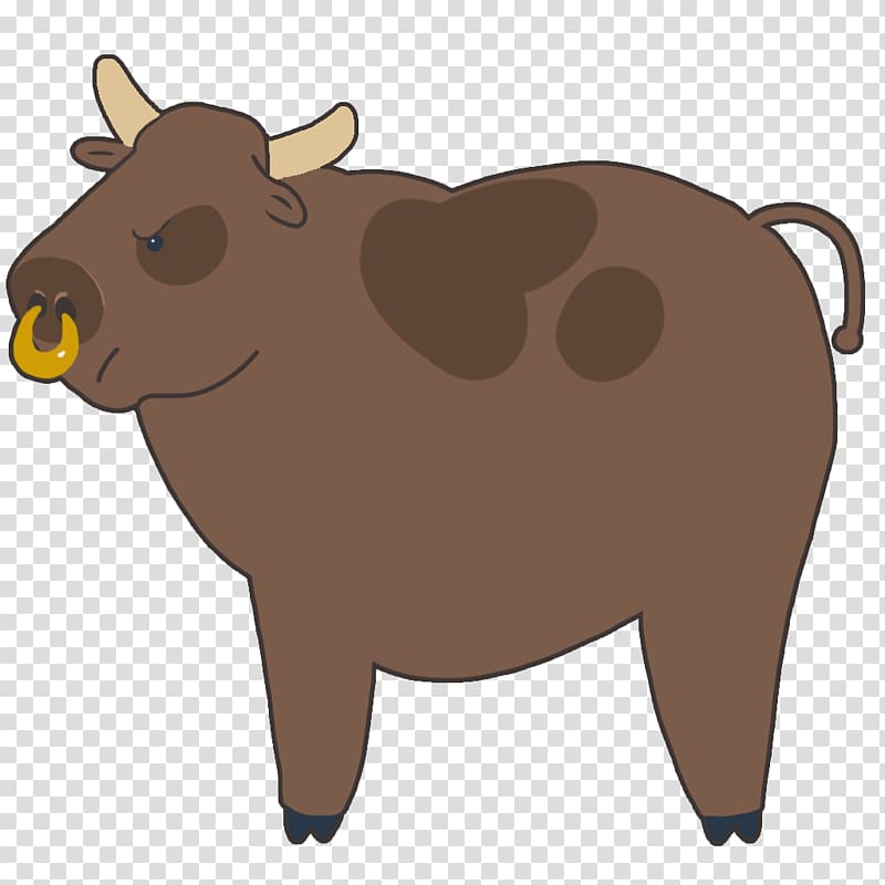 Cattle Tapir Cartoon, bull transparent background PNG clipart