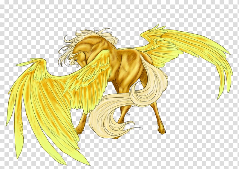 Horse Mammal Legendary creature Angel M, golden horse transparent background PNG clipart