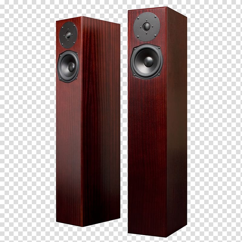 Loudspeaker Sound Totem Acoustic High fidelity Audio, mahogany transparent background PNG clipart