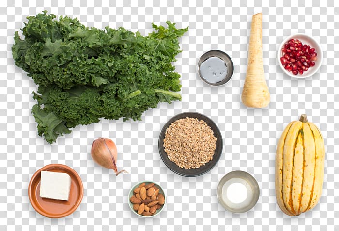 Leaf vegetable Stuffing Farro Vegetarian cuisine Ingredient, Kale Salad transparent background PNG clipart