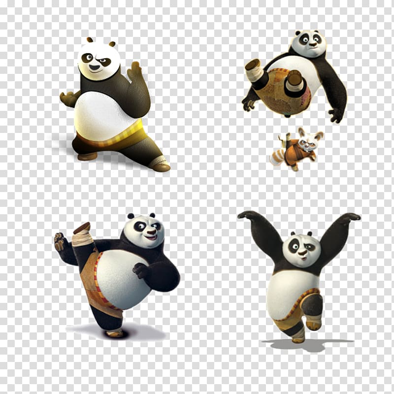 Kung Fu Panda Po graphic, Po Giant panda Master Shifu Kung Fu Panda Tai Lung, Kung Fu Panda cartoon transparent background PNG clipart