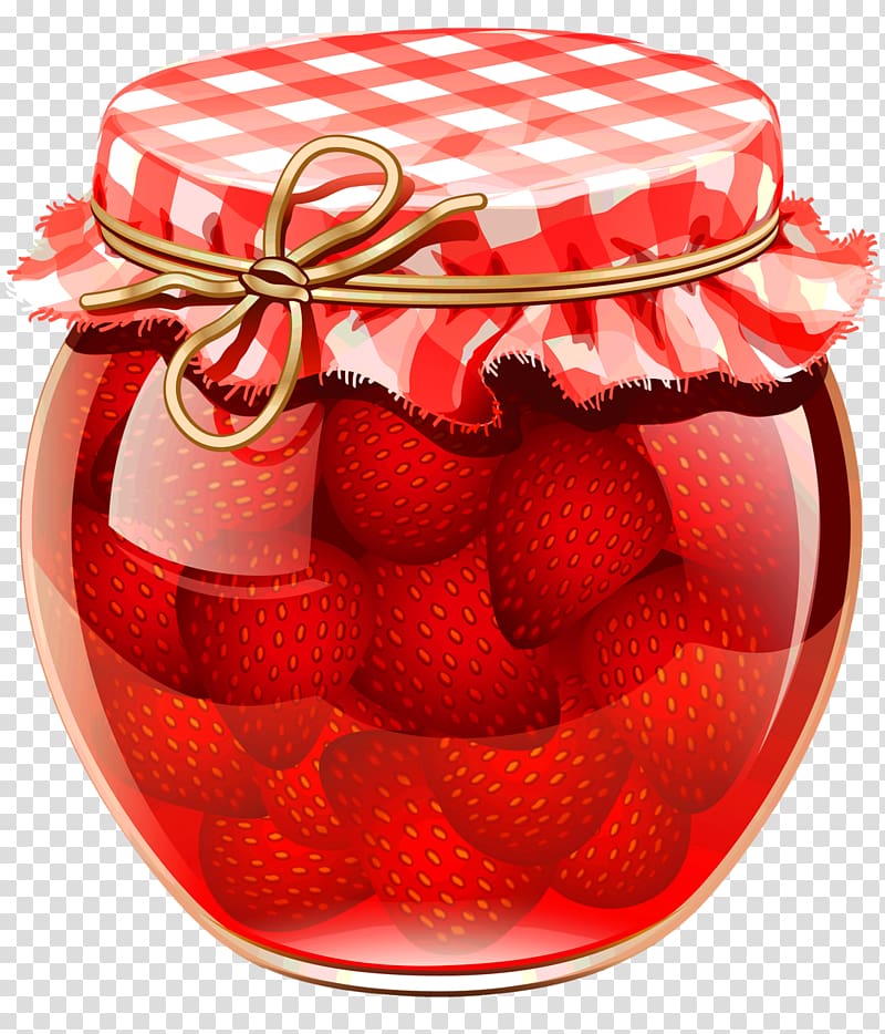 Marmalade Fruit preserves Gelatin dessert Jar , strawberry transparent background PNG clipart