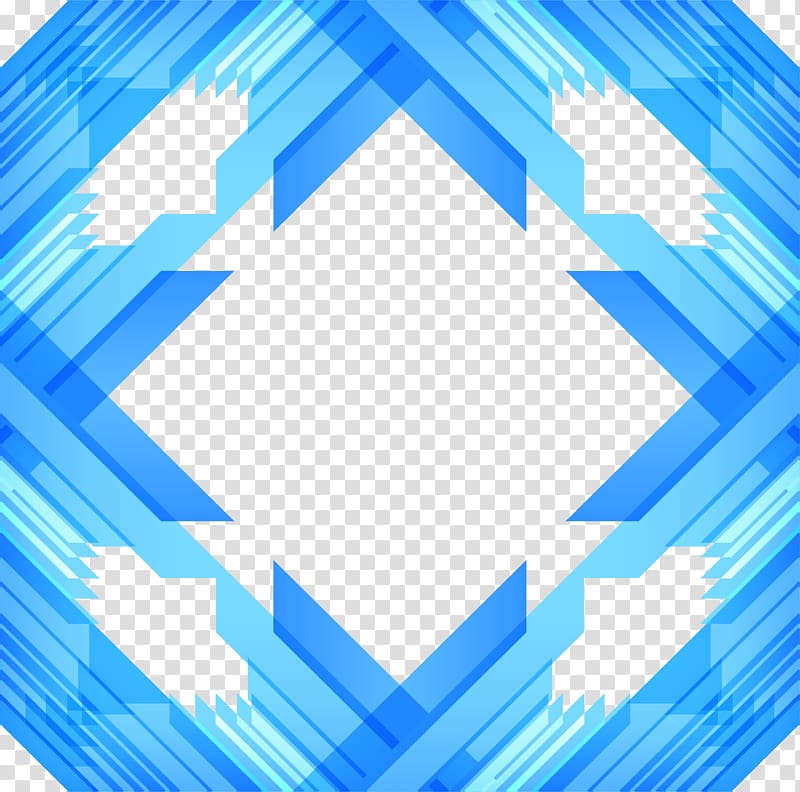 blue frame , Sky Blue, Sky blue geometric technology border transparent background PNG clipart