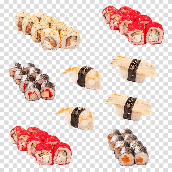 Sushi Makizushi Tamagoyaki Onigiri Sake, sushi transparent background PNG clipart