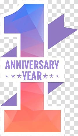 1 year anniversary transparent background PNG clipart