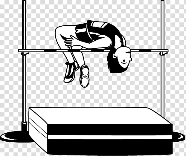 jumping black and white clipart