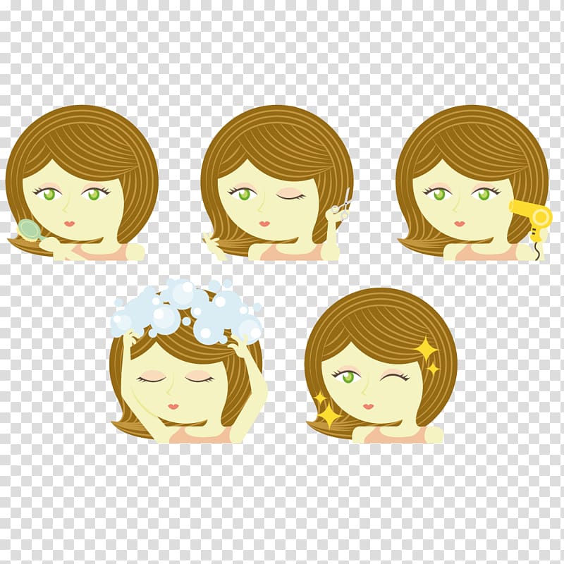 Cartoon , cartoon HD clips free shampoo step transparent background PNG clipart