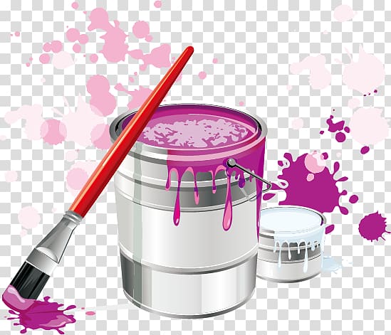 Paintbrush Icon, Paint Bucket Paint Brush transparent background PNG clipart