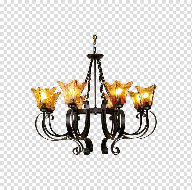 Chandelier Lamp Light fixture, Rome Continental Iron retro lamp lights transparent background PNG clipart