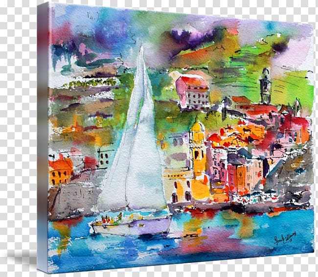 Vernazza Watercolor painting Riomaggiore Assisi, Cinque Terre transparent background PNG clipart