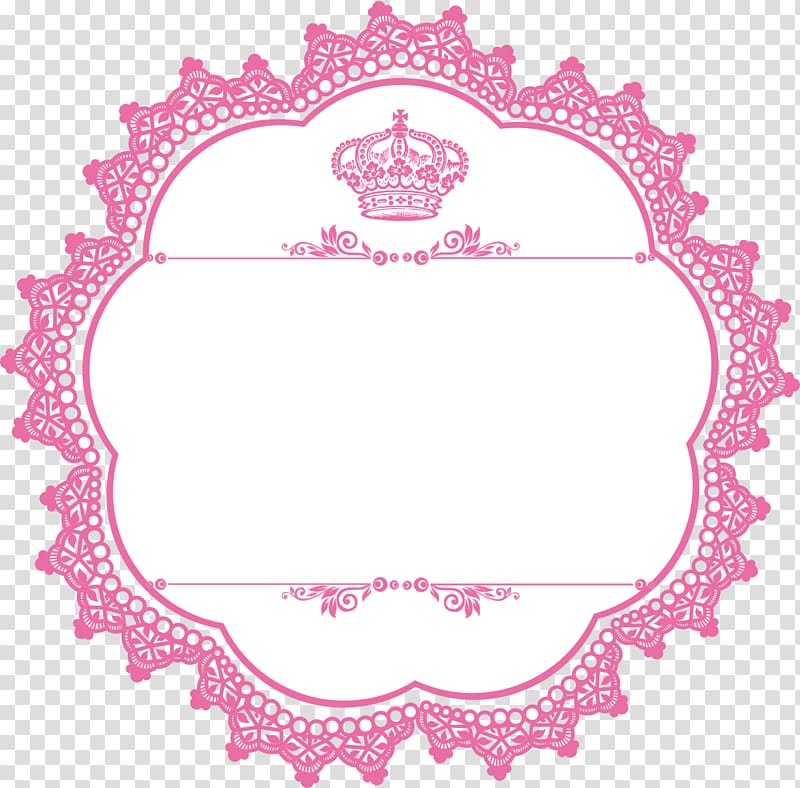 pink and white crown borderline illustration, Logo Crankset Bicycle Cycling, Crown tread pattern pink transparent background PNG clipart