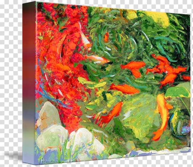 Koi Goldfish Painting, painting transparent background PNG clipart