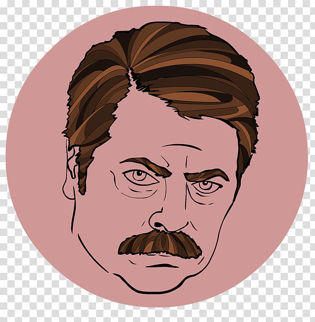 Nick Offerman Ron Swanson Parks and Recreation Leslie Knope, others transparent background PNG clipart