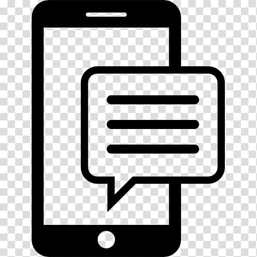 clip art text message on smart phone