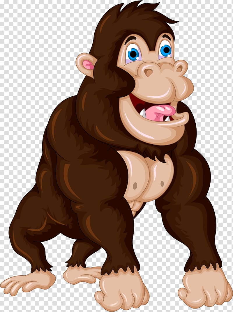 Gorilla , Gorilla Cartoon Chimpanzee , Gorilla transparent background PNG clipart