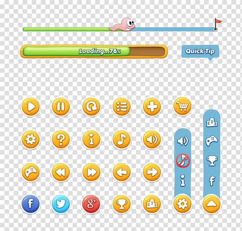 worm game application, Graphical user interface Button Game, UI button online game transparent background PNG clipart