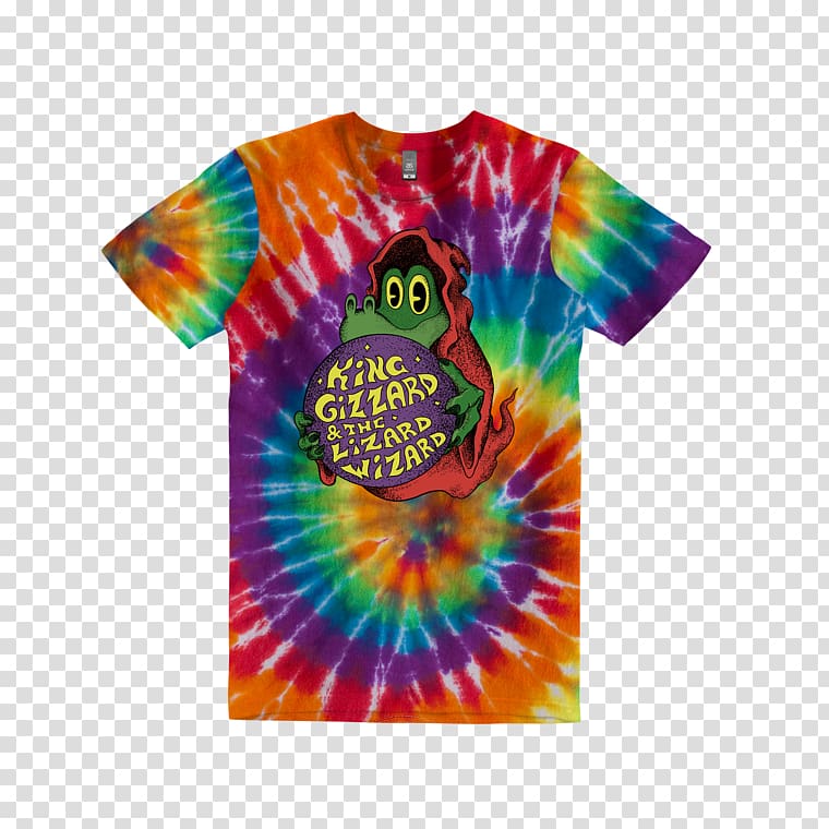 T-shirt Tie-dye King Gizzard & the Lizard Wizard Clothing, tshirt transparent background PNG clipart