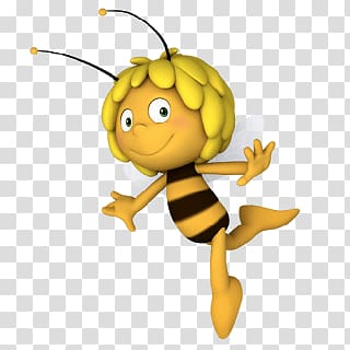 Maya The Bee movie illustration, Maya on One Foot transparent background PNG clipart