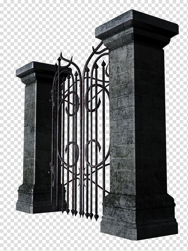Gate Fence , Gothic iron gate transparent background PNG clipart
