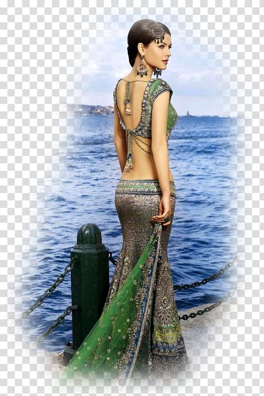 Sari Femina Miss India Fashion Model, India transparent background PNG clipart