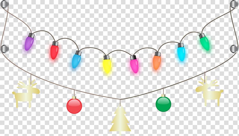 Christmas lights , String Lights transparent background PNG clipart