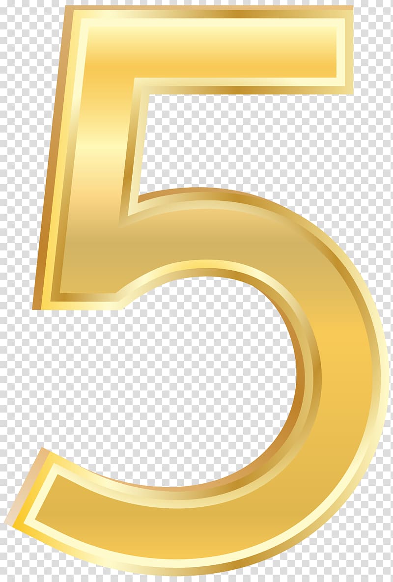 Number Gold Numerical digit , one transparent background PNG clipart