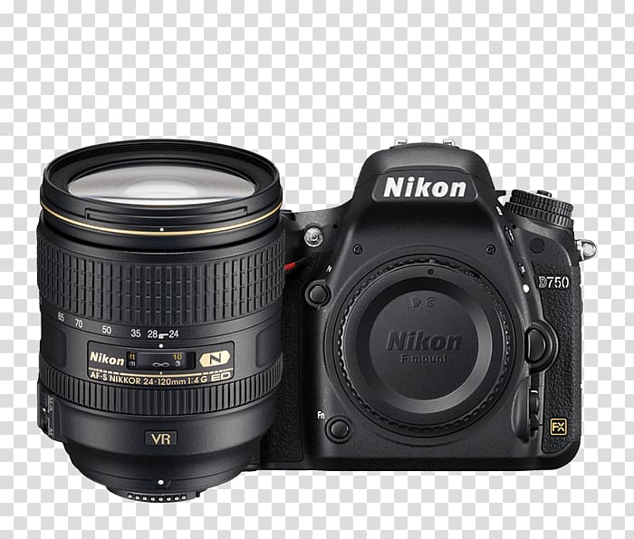 Nikon D750 Nikon D810 Sony α7 II Camera lens, Camera transparent background PNG clipart