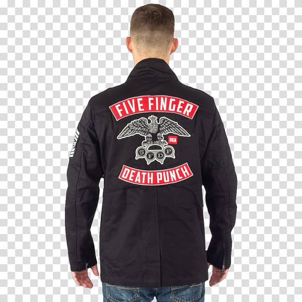 Hoodie Five Finger Death Punch T-shirt Jacket Sleeve, Five finger death punch transparent background PNG clipart