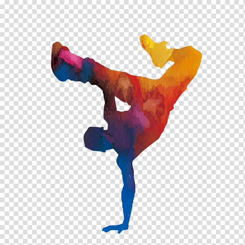 multicolored pop art, Dance B-boy, Dancing man transparent background PNG clipart