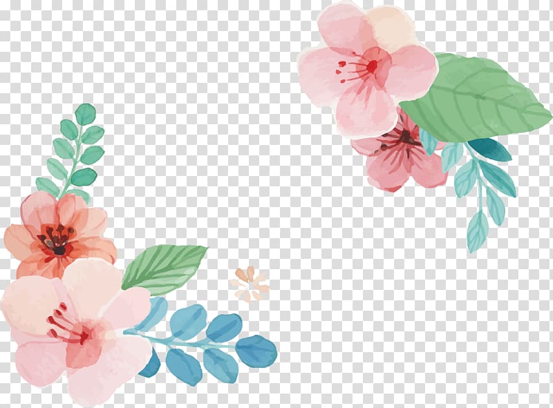 pink petaled flowers illustration, Pink, Pink Sakura Header Box transparent background PNG clipart