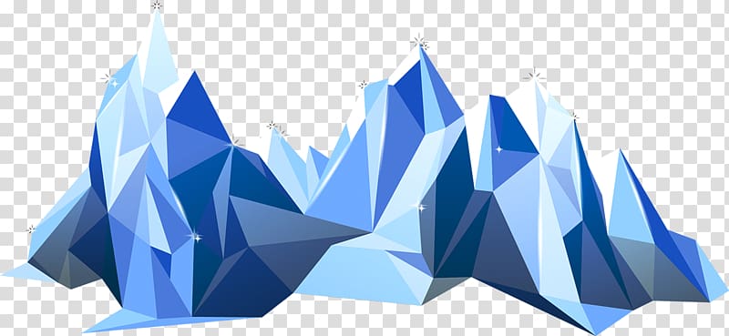 snow covered mountain illustration, Polygon Mountain Geometry Landscape, Geometry iceberg transparent background PNG clipart