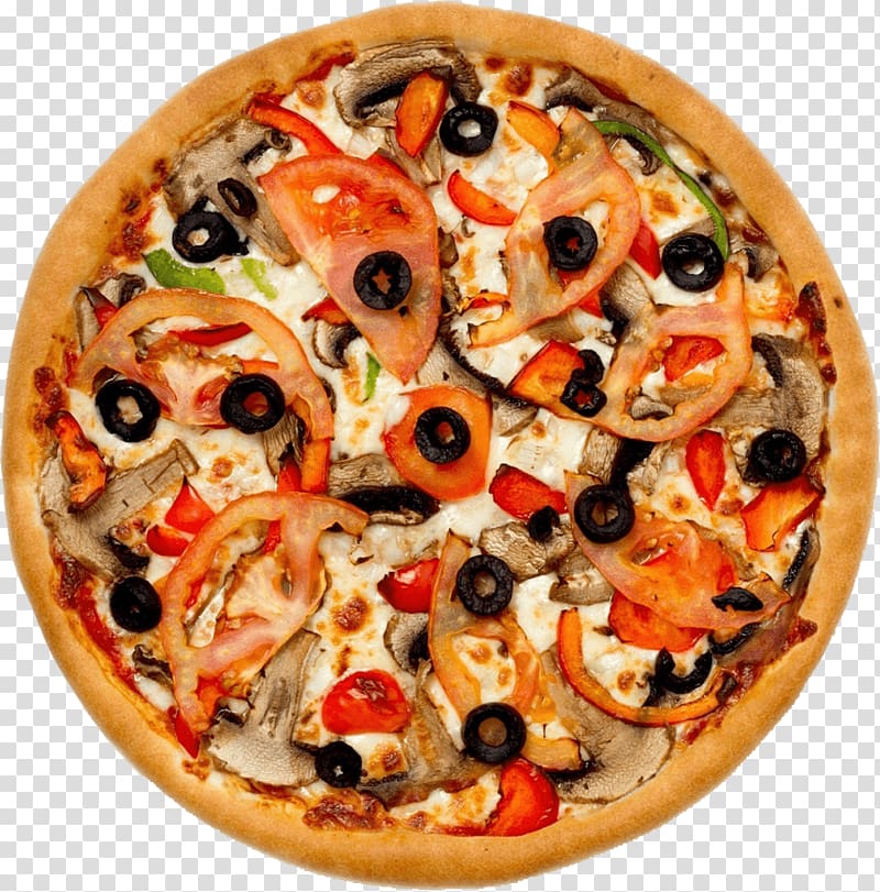 olive, mushroom, and tomato pizza, Pizza Take-out Submarine sandwich Fast food, Pizza transparent background PNG clipart