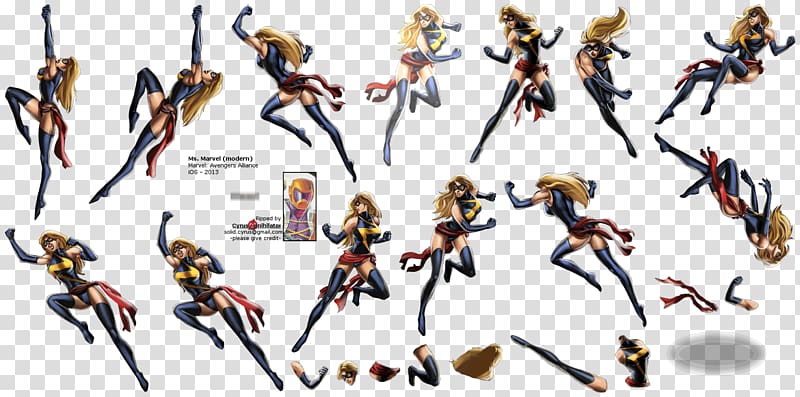 Marvel: Avengers Alliance Carol Danvers Sif Iron Man Sprite, sprite transparent background PNG clipart