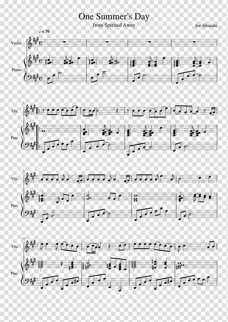 One Summer\'s Day Sheet Music Lead sheet Symphony No. 9, sheet music transparent background PNG clipart