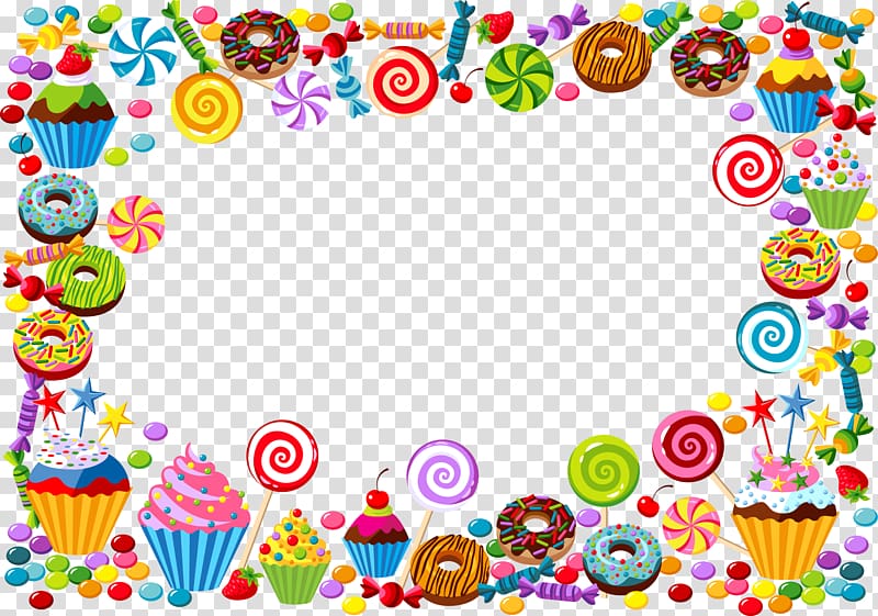 a lot of candy clipart borders