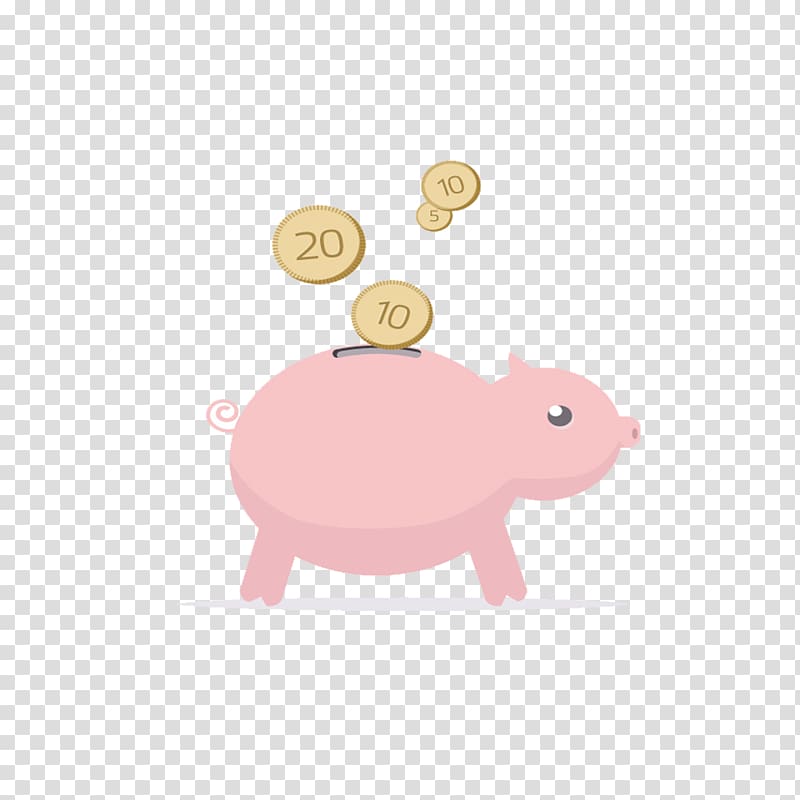 Piggy bank Pink Coin, Pink piggy bank transparent background PNG clipart