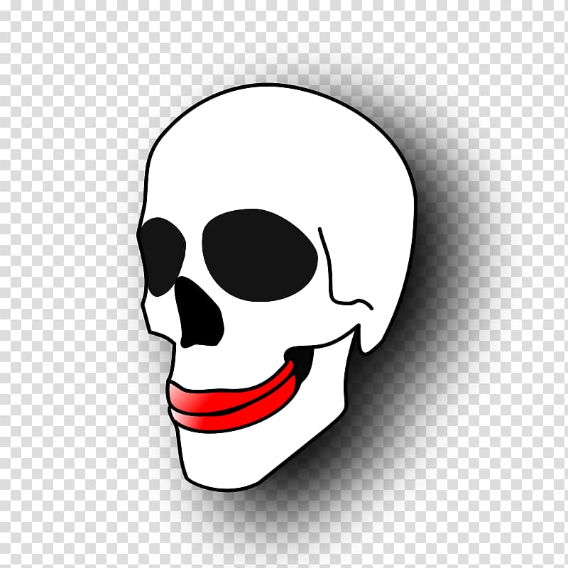 Skull , Big Red Lips transparent background PNG clipart