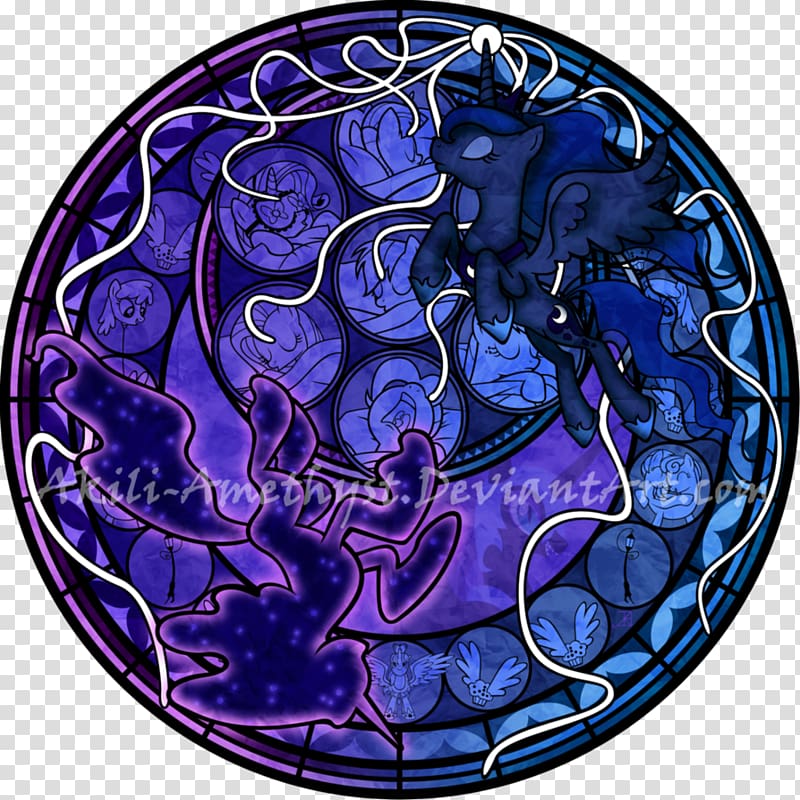 Princess Luna Window Pony Stained glass, window transparent background PNG clipart