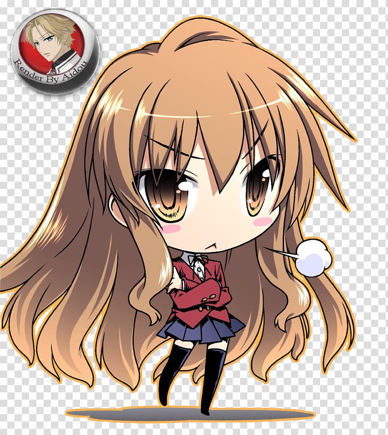 Taiga Aisaka Toradora! Chibi, Chibi transparent background PNG clipart