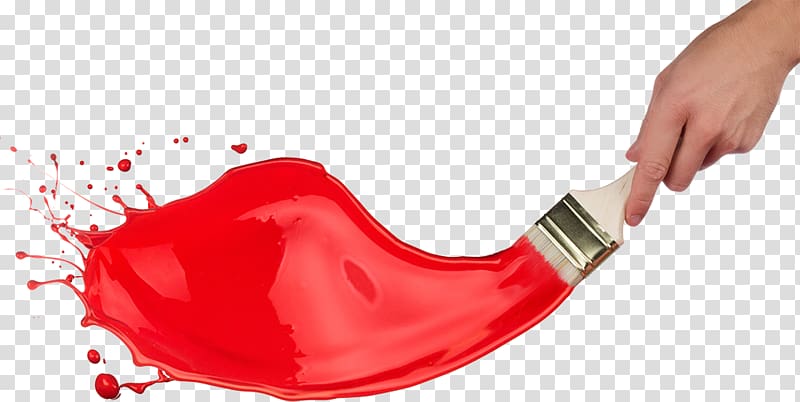 Red Painting Paintbrush,, RED water-splash transparent background PNG clipart