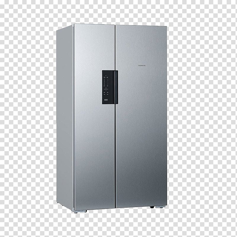 Refrigerator Door Home appliance, Silver to door refrigerator transparent background PNG clipart