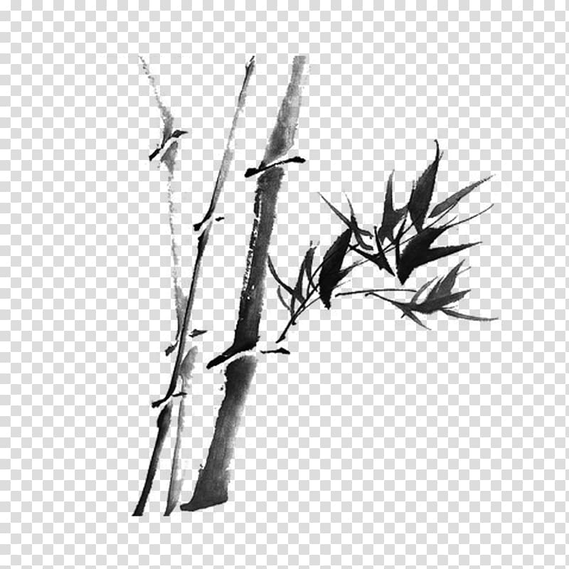 Ink wash painting Chinese painting Gongbi, Chinese painting ink transparent background PNG clipart