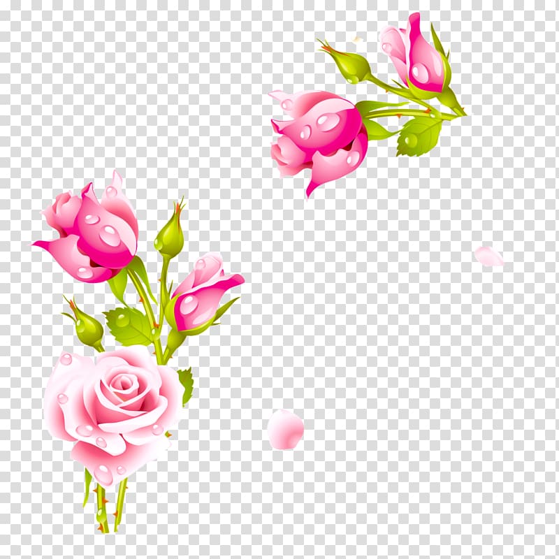 Border Flowers Blue rose Garden roses Painting, flower transparent background PNG clipart